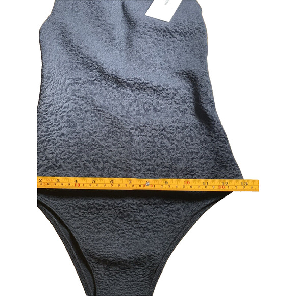 Mikoh Women Napuka Scoop Back One Piece Texture Ribbed Swimsuit Black Small $234 - Picture 5 of 7